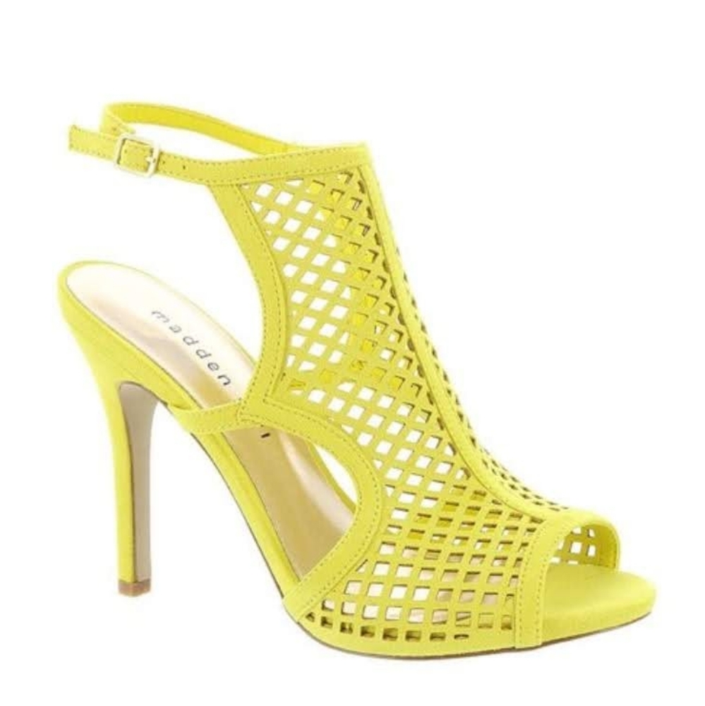 Yellow Madden Girl Cage Heels | SZ•10